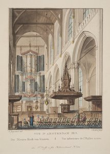 Vista de Ámsterdam No.7. De Nieuwe Kerk por dentro. Vista interior de la Iglesia nueva, 1825 de Ira Diamond Gerald Cassidy